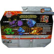 Load image into Gallery viewer, Bakugan Geogan Rising 5 Figure Brawler Pack with Darkus Sky Horse + Aquos Ghost Beast - Back