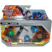Load image into Gallery viewer, Bakugan Geogan Rising 5 Figure Brawler Pack with Darkus Sky Horse + Aquos Ghost Beast - Front