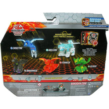 Load image into Gallery viewer, Bakugan Geogan Rising 5 Figure Brawler Pack with Aquos Insectra + Haos Arcleon - Back