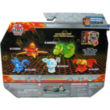 Load image into Gallery viewer, Bakugan Geogan Rising 5 Figure Brawler Pack with Pyrus Starbox + Ventus Babadrill - Back