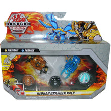 Load image into Gallery viewer, Bakugan Geogan Rising 5 Figure Brawler Pack with Aurelus Surturan + Aquos Swarmer - Front