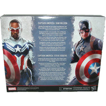 Load image into Gallery viewer, Marvel Legends 6-Inch Captain America 2-Pack Steve Rogers Sam Wilson Action Figures F5880 - Back