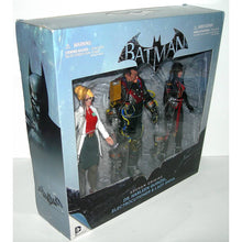 Load image into Gallery viewer, DC Arkham Origins 3 Figure Pack - Dr. Harleen Quinzel, Electrocutioner and Lady Shiver - Left View