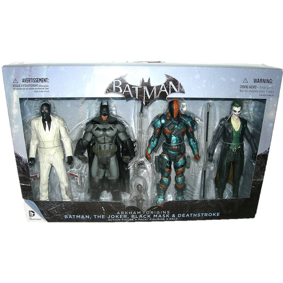 DC Arkham Origins 4 Figure Pack - Batman, Deathstroke, Black Mask 