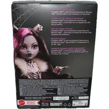 Load image into Gallery viewer, Monster High Reel Drama Clawdeen Wolf Doll HKN28 Back of Box