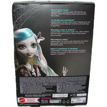Load image into Gallery viewer, Monster High Reel Drama Lagoona Blue Doll HKN30 back of box