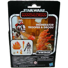 Load image into Gallery viewer, Star Wars Vintage Collection Deluxe Incinerator trooper and Grogu 3.75 Inch Figure F5574 - Back