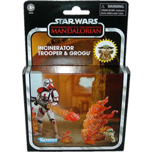 Load image into Gallery viewer, Star Wars Vintage Collection Deluxe Incinerator trooper and Grogu 3.75 Inch Figure F5574 - Front