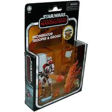 Load image into Gallery viewer, Star Wars Vintage Collection Deluxe Incinerator trooper and Grogu 3.75 Inch Figure F5574 - Left