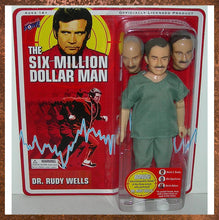 Load image into Gallery viewer, Bif Bang Pow! The Six Million Dollar Man 8-Inch Retro Carded Dr. Rudy Wells Figure - Front
