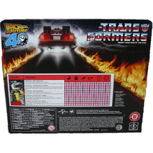 Load image into Gallery viewer, Transformers Back to The Future Gigawatt Collaborative Action Figure E8545 Back of Box
