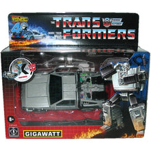 Load image into Gallery viewer, Transformers Back to The Future Gigawatt Collaborative Action Figure E8545 Front of Box