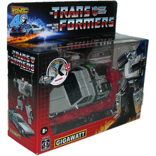 Load image into Gallery viewer, Transformers Back to The Future Gigawatt Collaborative Action Figure E8545 Left Side of Box