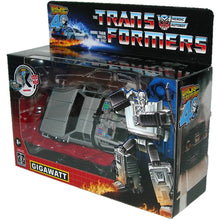 Load image into Gallery viewer, Transformers Back to The Future Gigawatt Collaborative Action Figure E8545 Right Side of Box