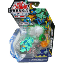 Load image into Gallery viewer, Bakugan Evolutions True Metal Aquos Colossus Bakugan Platinum Power Up Pack - Front