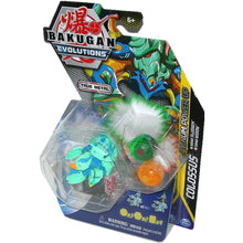 Load image into Gallery viewer, Bakugan Evolutions True Metal Aquos Colossus Bakugan Platinum Power Up Pack - Right View