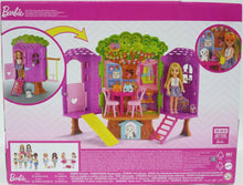 Load image into Gallery viewer, Barbie Club Chelsea Puppy Treehouse Playset FPF83 Back of Box
