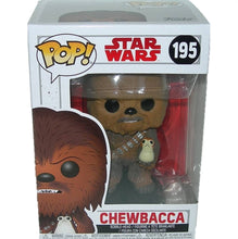 Load image into Gallery viewer, Funko Pop! Star Wars Chewbacca Bobble Head with Porg #195 - Front