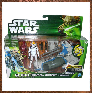 2013 Star Wars The Clone Wars 501st Legion Attack Dropship with Clone Pilot and Battle Droid A0921 - Gallery
