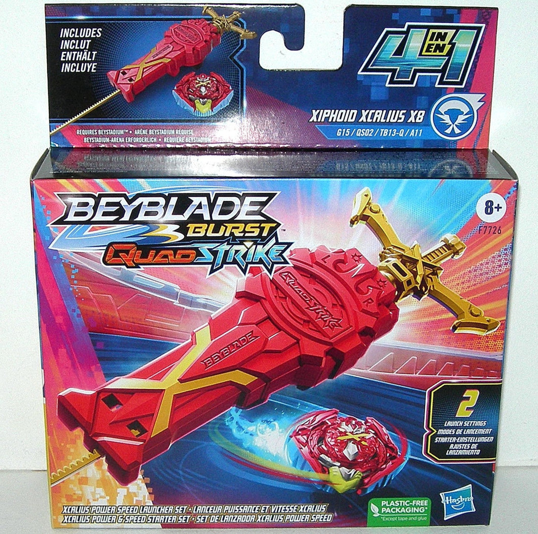 Beyblade Burst Quadstrike Xcalius Power Speed Launcer Set - Front