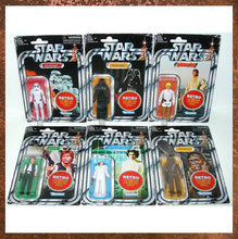 Star Wars Retro Collection 2019 Wave 1 - Set 6 Figure 9,5 Cm: Luke, Vader, Leia, Han, Chewbacca, Stormtrooper
