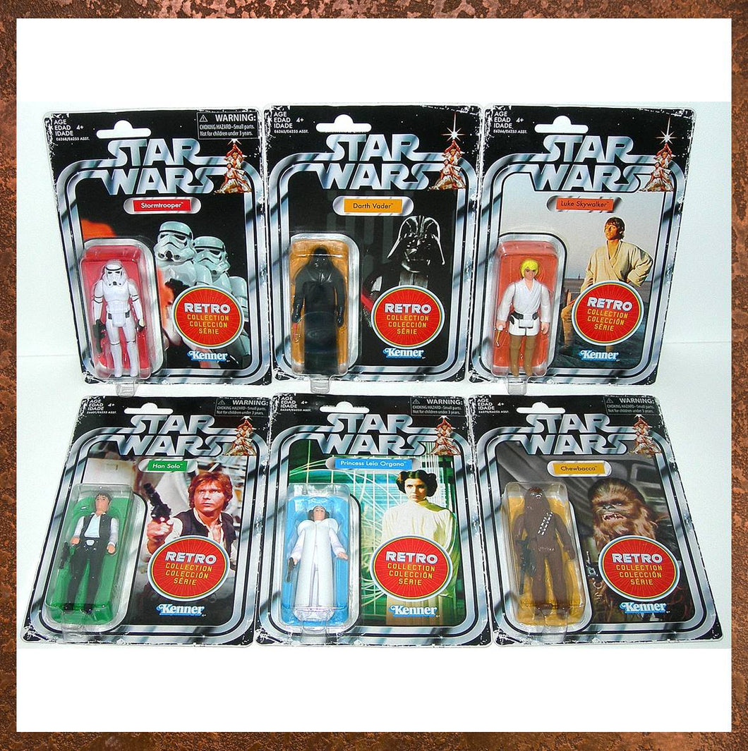 Star Wars Retro Collection Wave 1 Figures - Set of 6