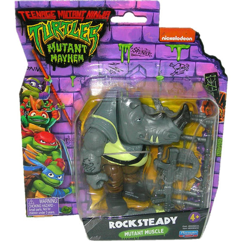 Teenage Mutant Ninja Turtles Mutant Mayhem Rocksteady 4.25-Inch Action Figure - Front