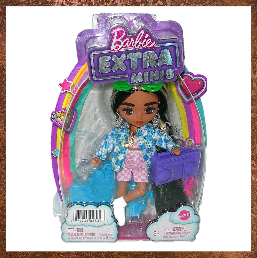 Barbie Extra Minis Blue Check Jacket Doll HGP64 - Gallery