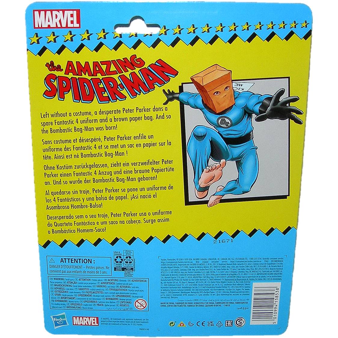 Marvel Legends 6-Inch The Amazing Spider-Man Bombastic Bag