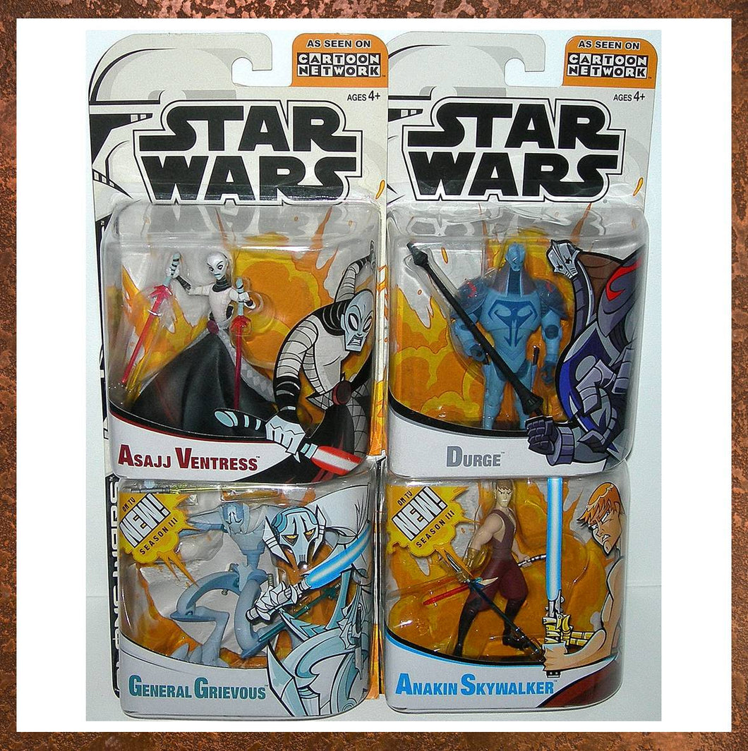 Star Wars Clone Wars Tartakovsky Animated Series Set of 4