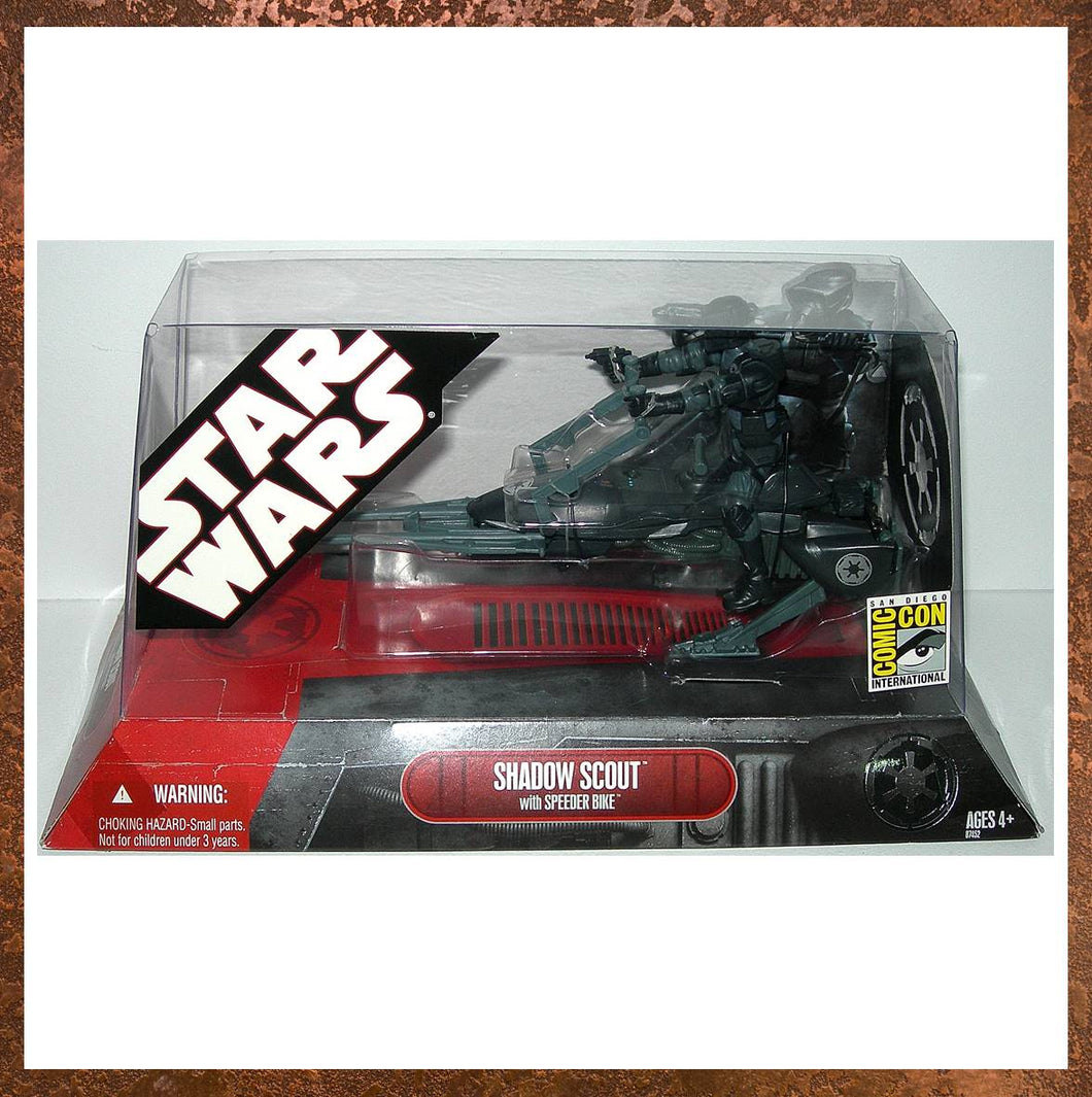 Star Wars 30th Anniversary San Diego Comic Con Shadow Scout with Speeder Bike