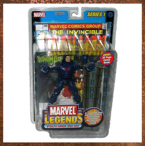 Toybiz Marvel Legends 6-inch Series 1 Stealth Armor Iron Man Variant with comic - Gallery