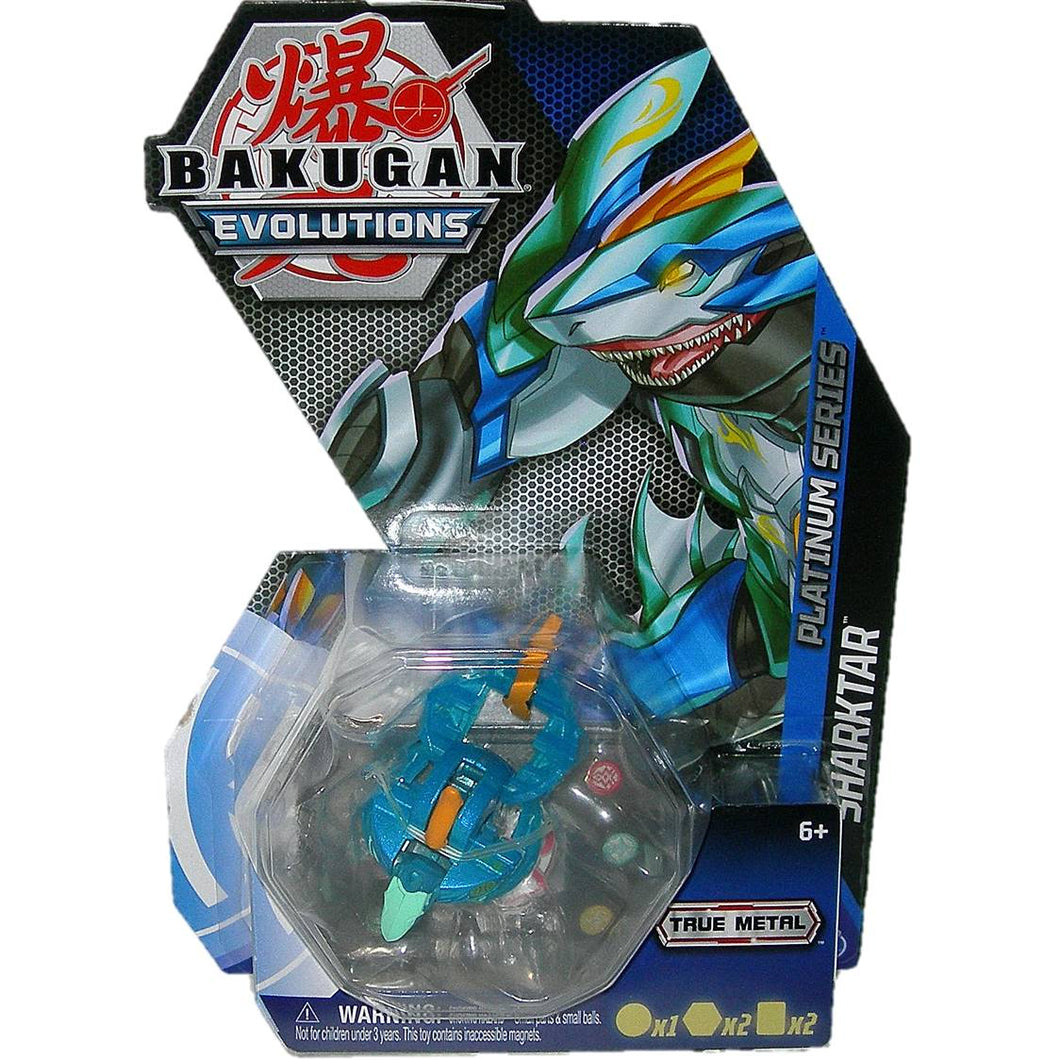 Bakugan Platinum Series True Metal Aquos Sharktar Bakugan - Front