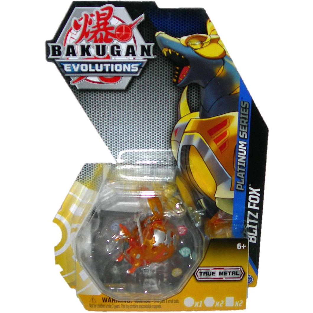 Bakugan Platinum Series True Metal Aurelus Blitz Fox Bakugan - Front
