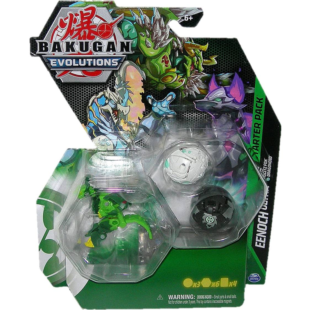 Bakugan Evolutions Ventus Enoch Ultra, Darkus Blitz Fox & Haos Dragonoid Bakugan Figure Pack - Front