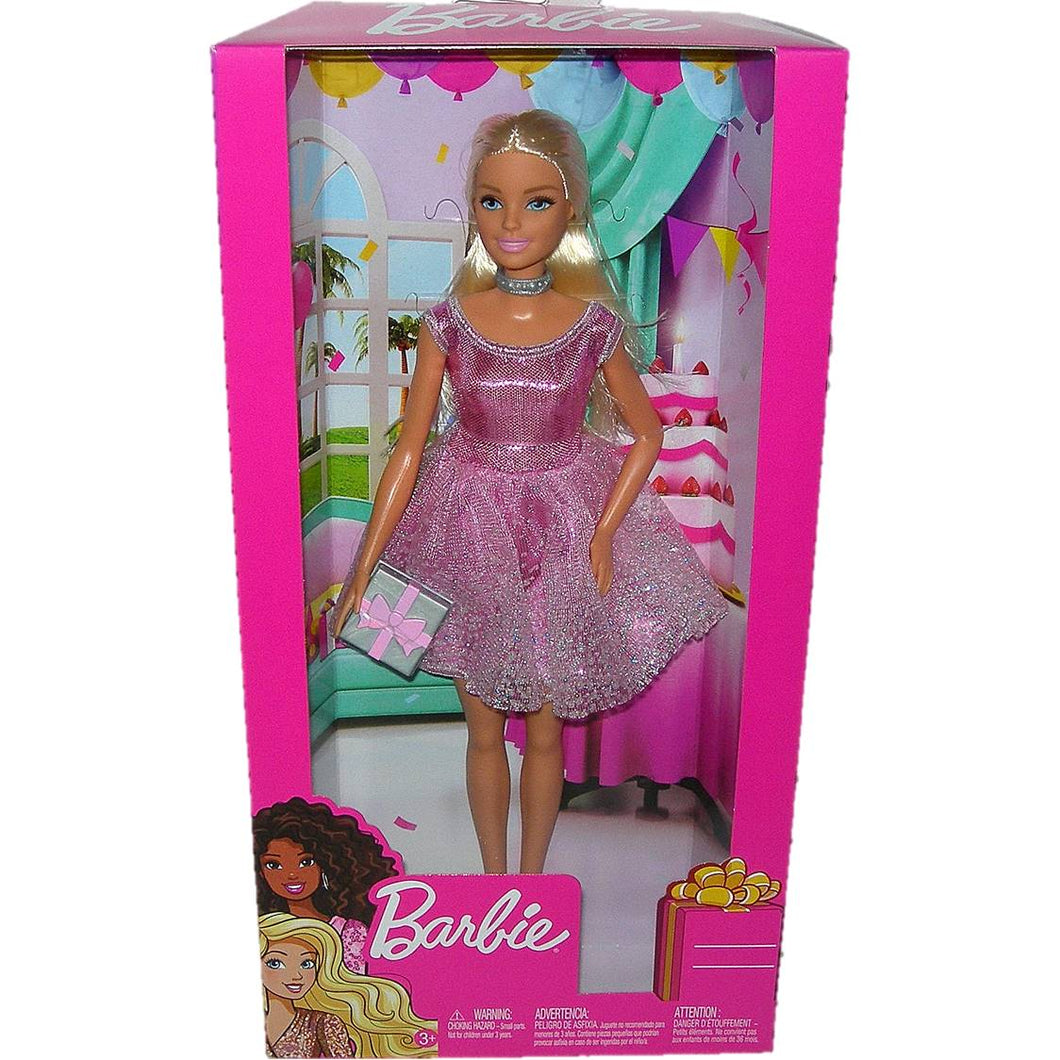 Barbie Pink Sparkle Dress Birthday Party Doll BigBrandToys