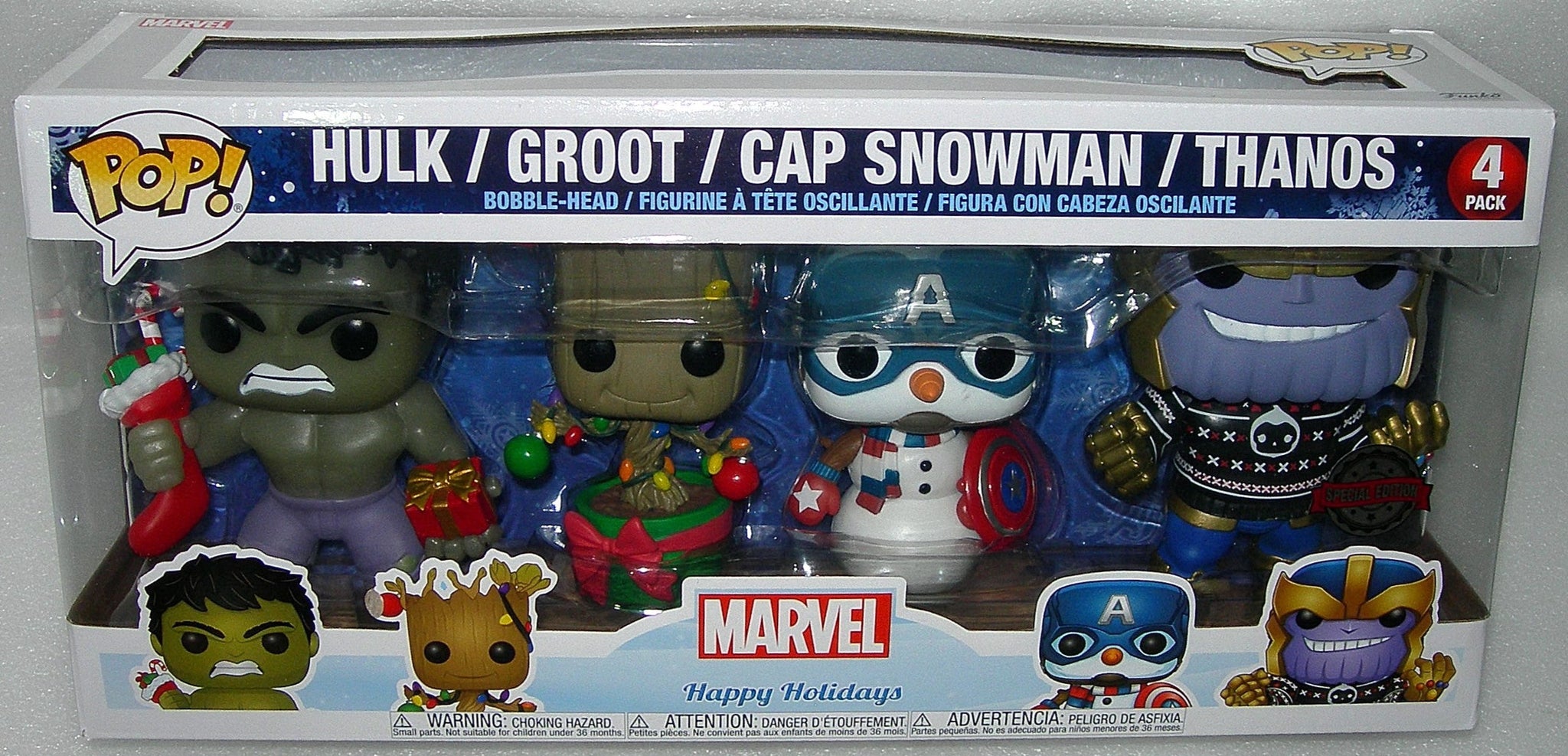 MARVEL HULK WITH CHRISTMAS STOCKING 3.75 POP VINYL FIGURE FUNKO